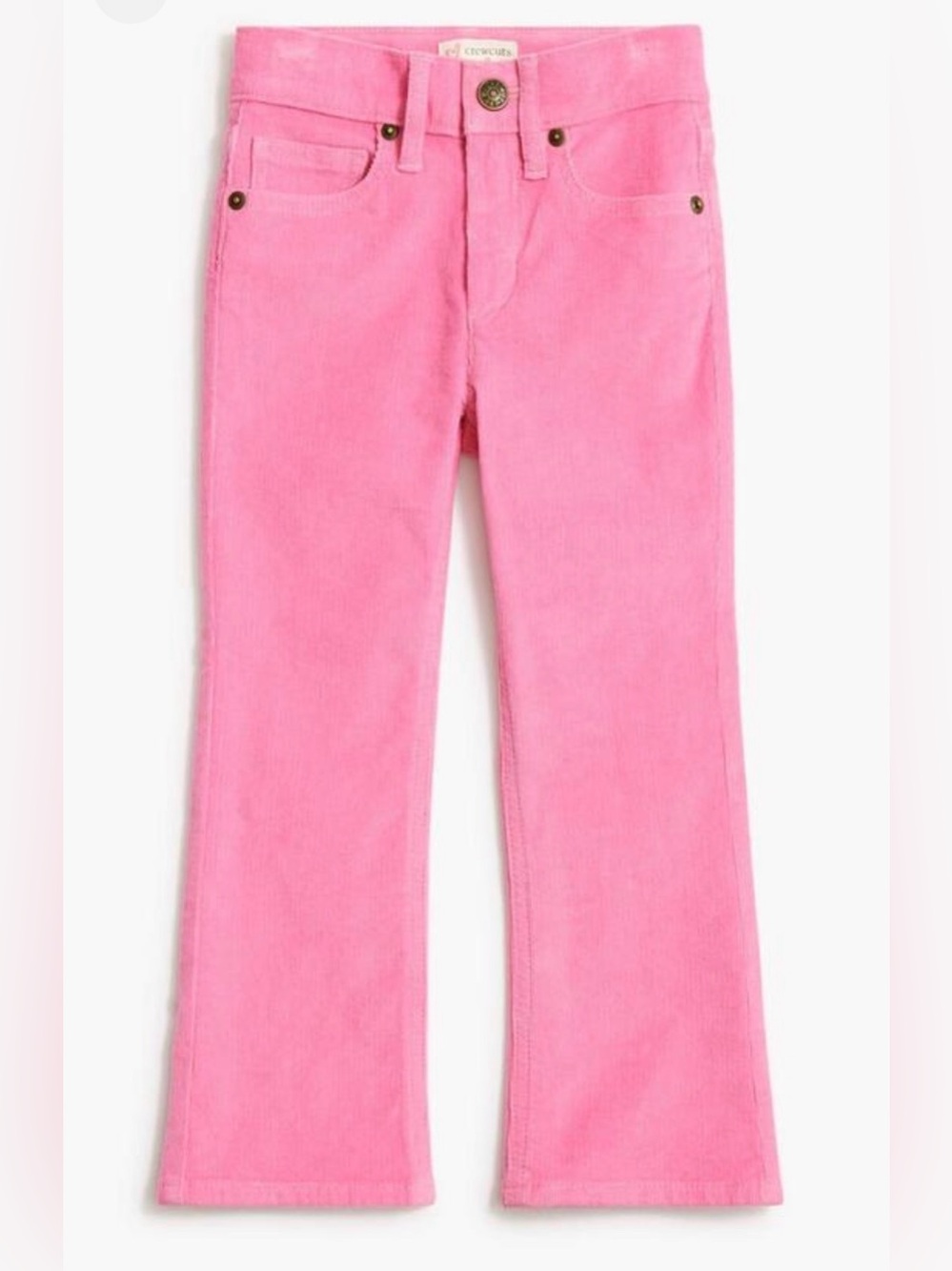 J. Crew Crewcuts NWOT Pink Corduroy Flare Pants 10 Stretch